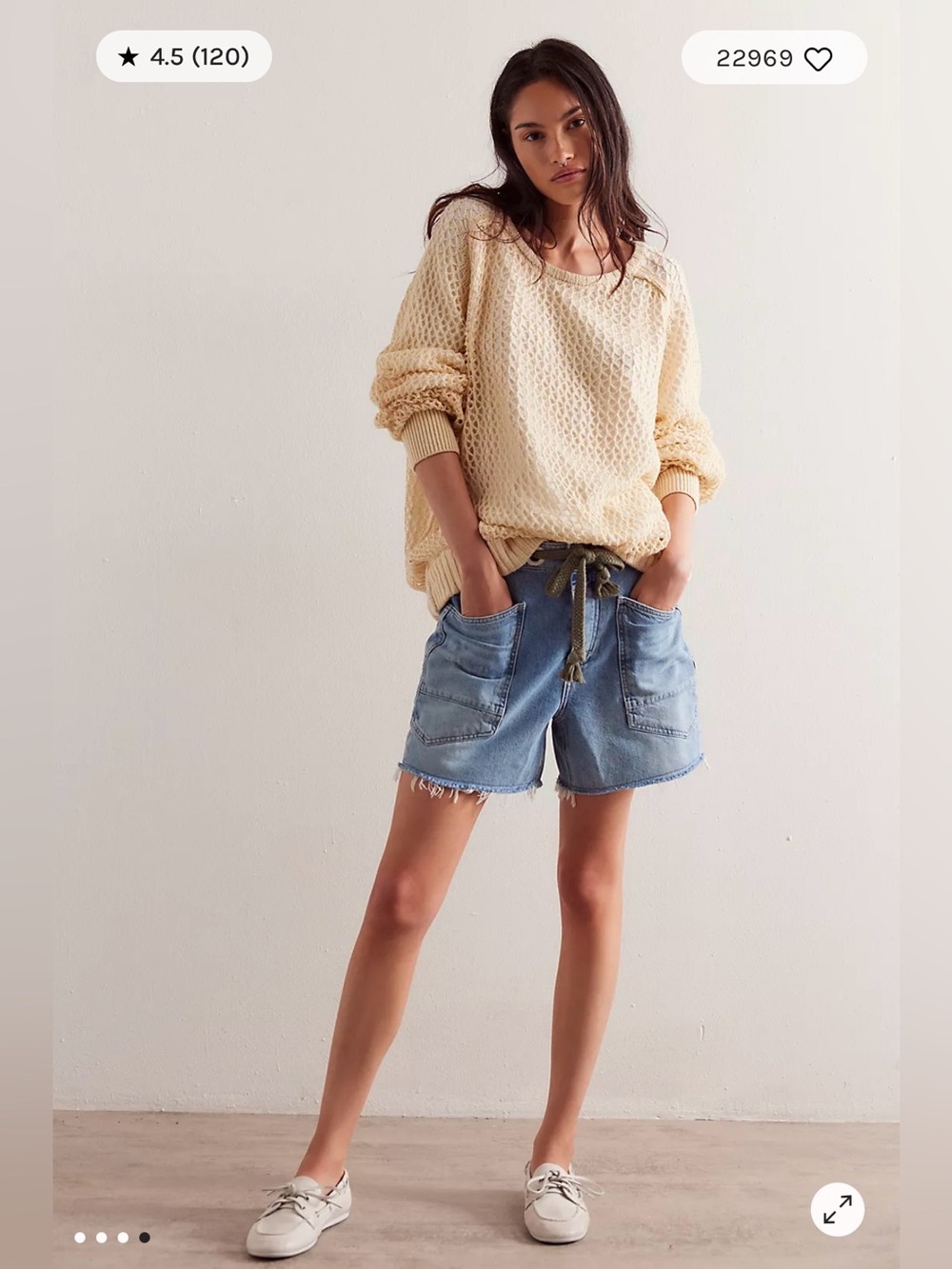 Free People We The Free Moxie Barrel Shorts Truest Blue $128 Size 32 NWOT - Picture 4 of 12